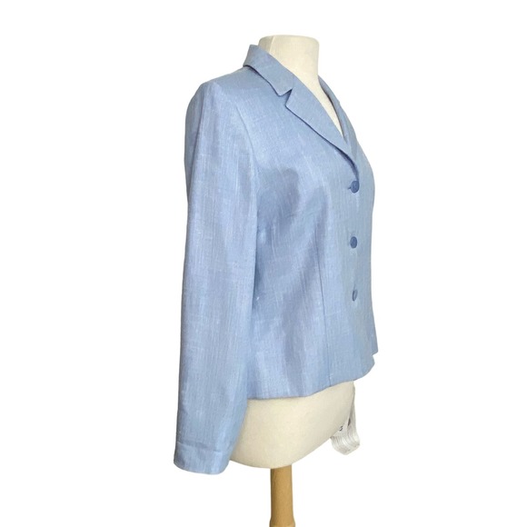 NWT Pendleton blue wool silk blend blazer 8 - Picture 6 of 14